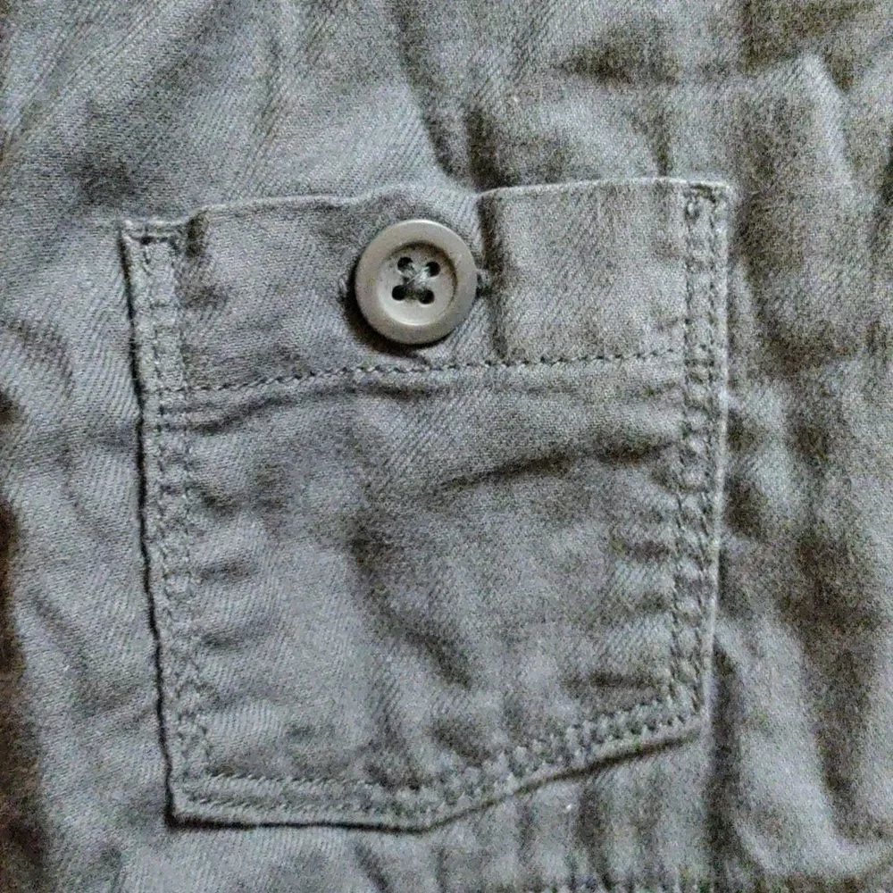 Gap Shirt 6 to 12 months Blue Gray long sleeve shirt pullover cowl neck Lined